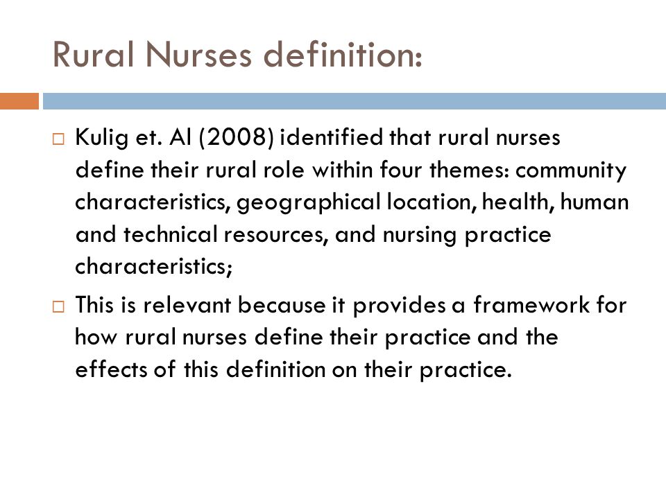 rural hospital nursing